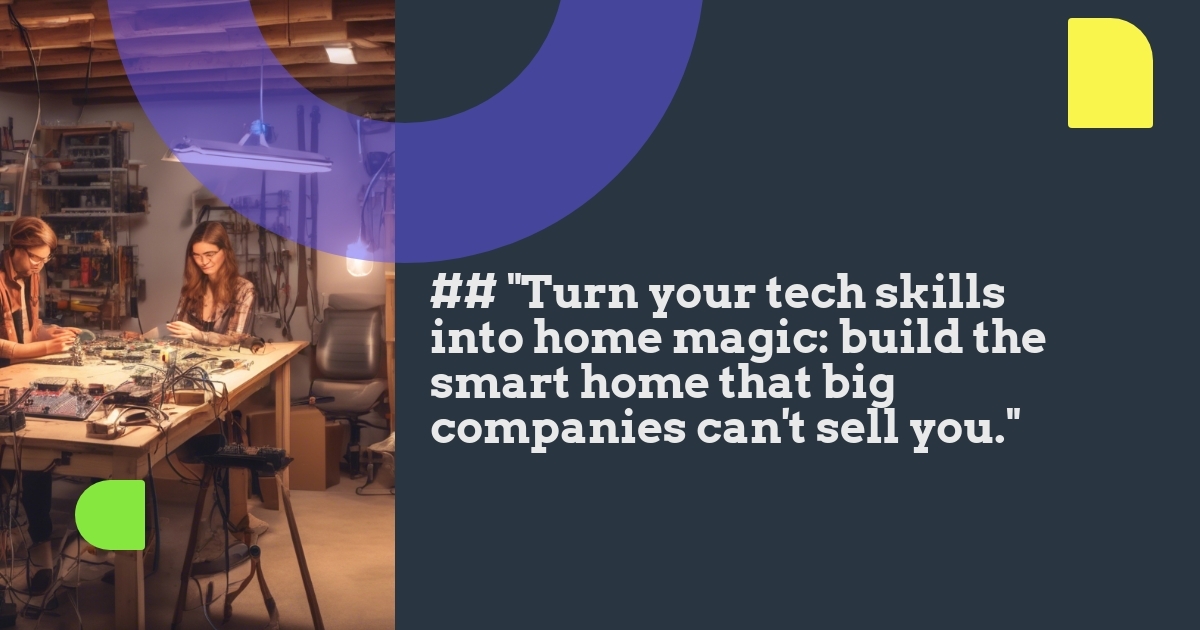 DIY Smart Home Workshop Tools and Components including Raspberry Pi, ESP8266, sensors, and electronics on a workbench