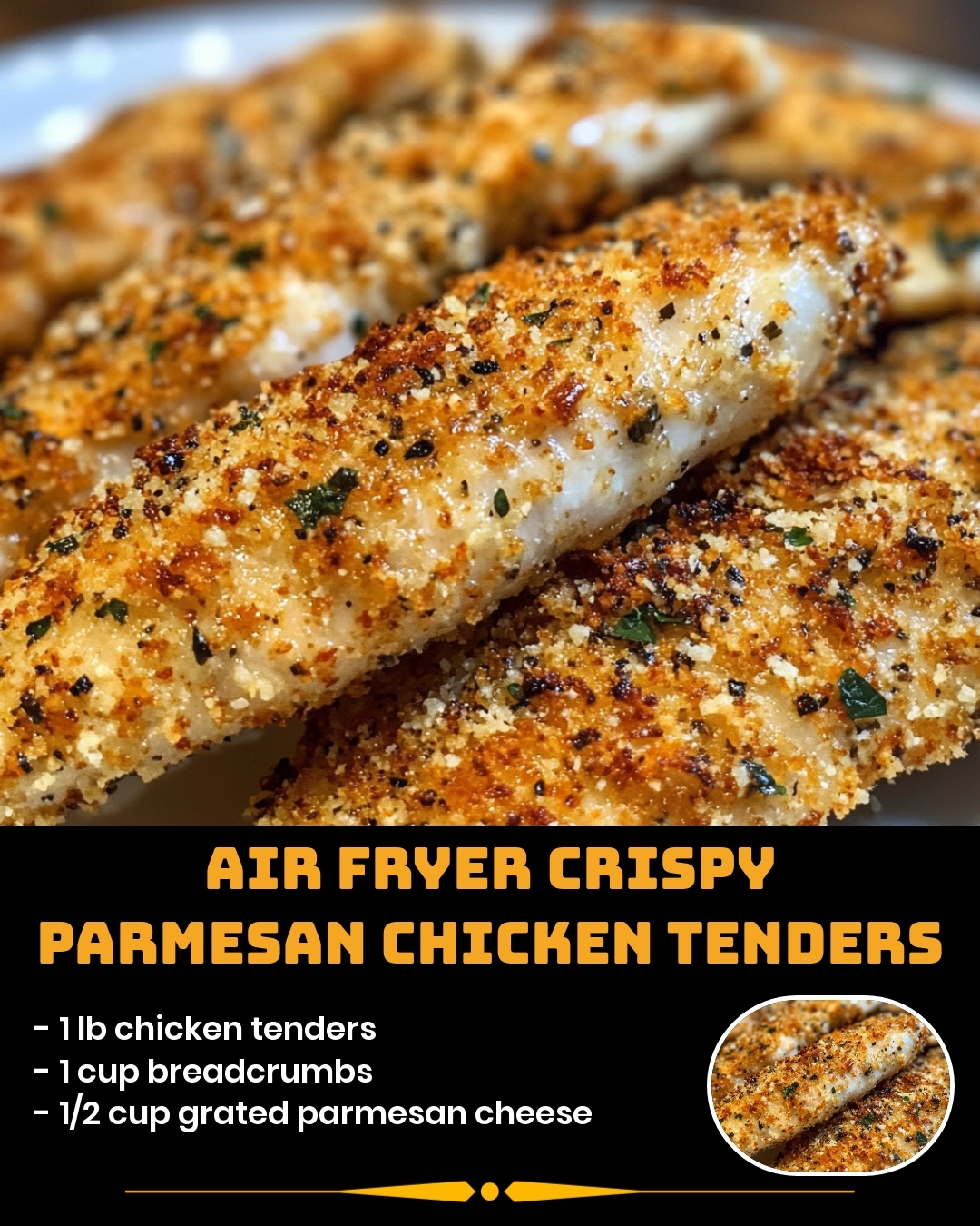 Air Fryer Crispy Parmesan Chicken Tenders