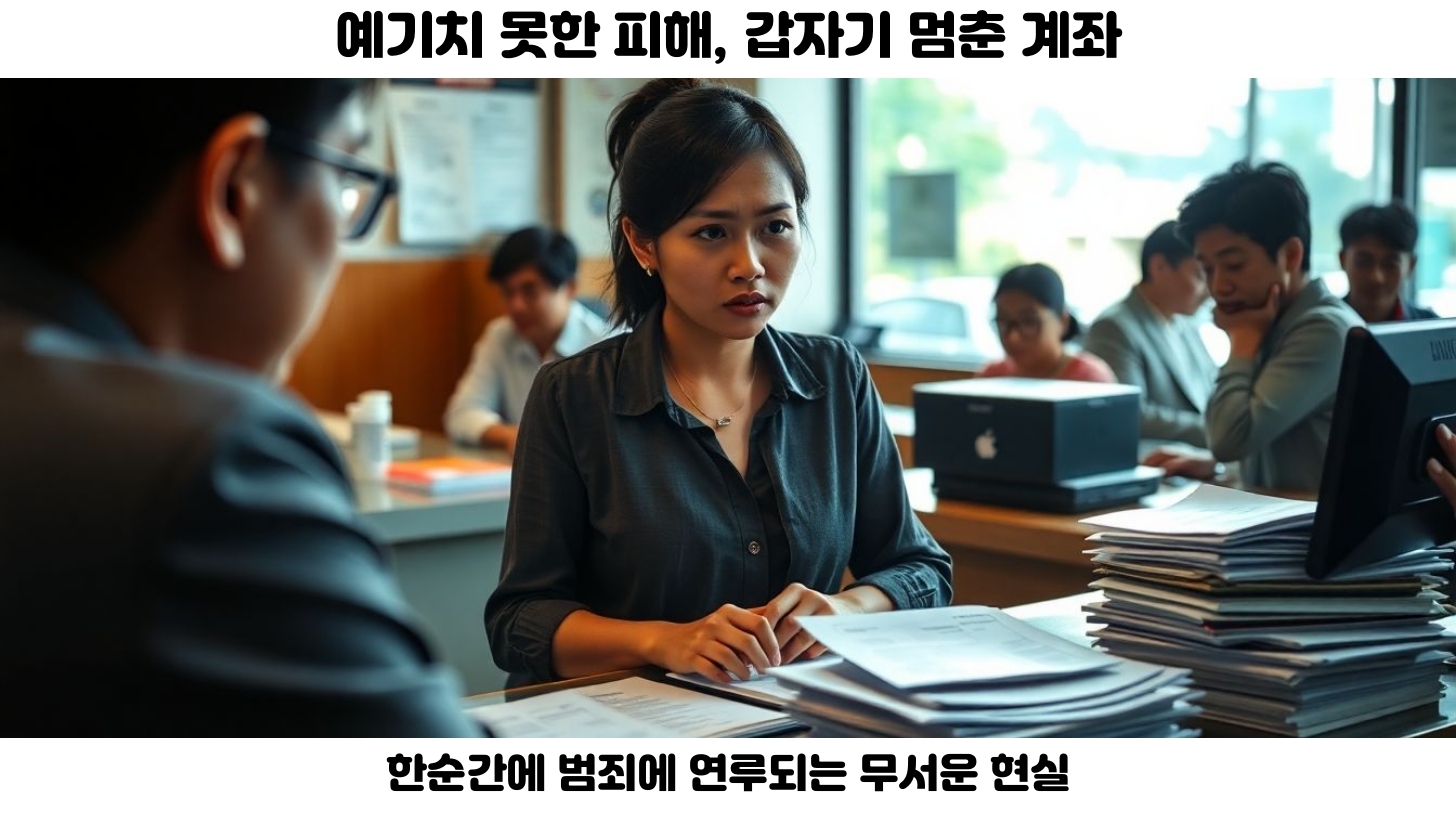 통장 묶기 범죄, 당신의 계좌도 위험하다: 피해 사례와 대처 방법 4 통장 묶기 사기, 법의 허점과 금융당국의 무관심