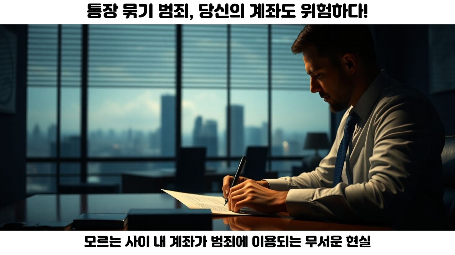 통장 묶기 범죄, 당신의 계좌도 위험하다: 피해 사례와 대처 방법 2 통장 묶기 범죄란 무엇인가?