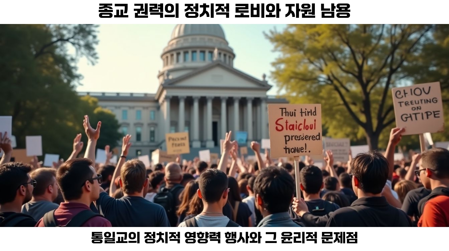 통일교의 정치 스캔들: 종교 권력 관계와 법적 책임의 진실 3 종교 권력과 정치의 결합