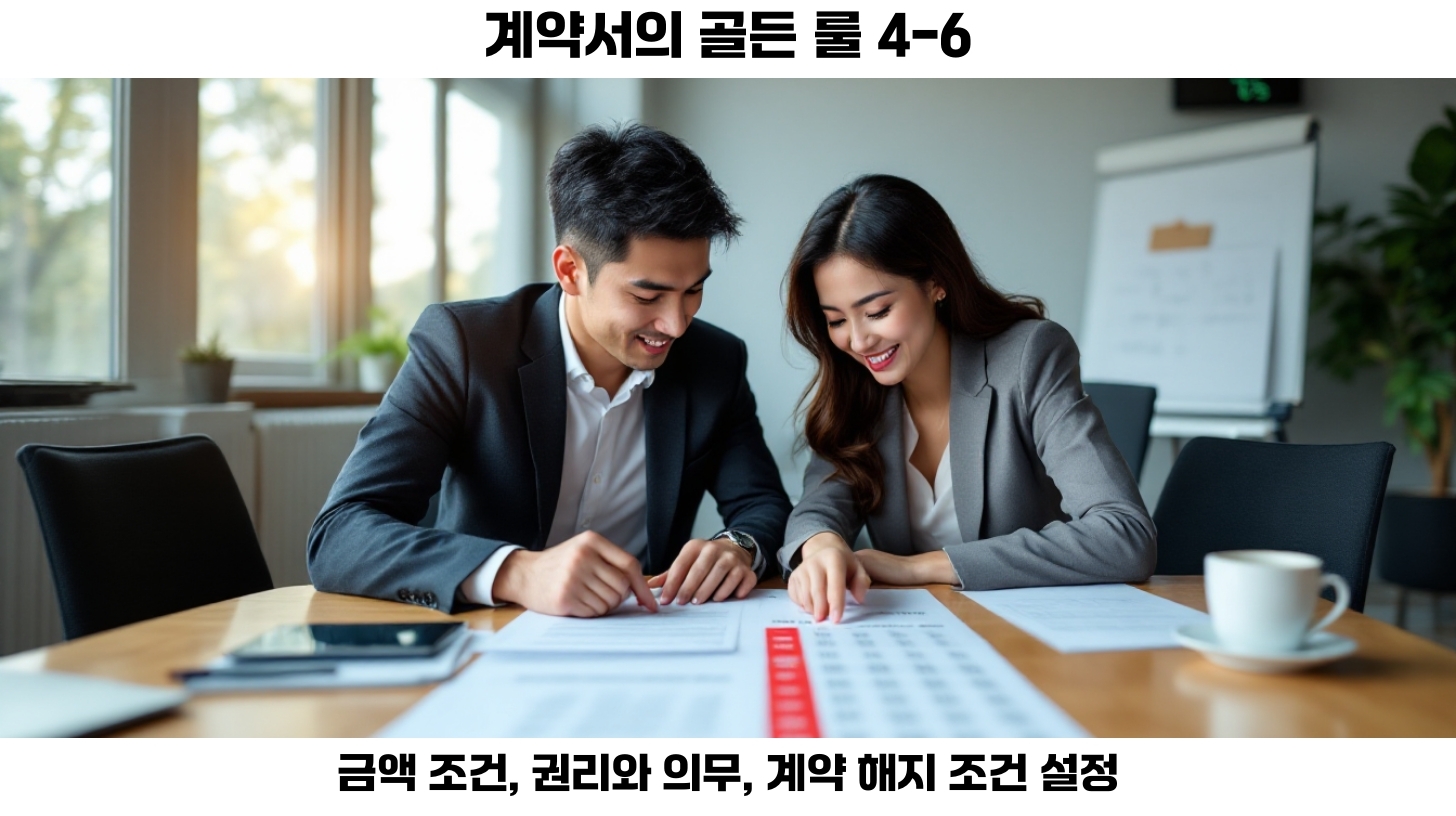 네 번째, 계약 금액과 지급 조건을 명시하는 것이 중요합니다. 총 매매 금액과 함께 부가세 포함 여부, 지급 방식(일시불, 분할 지급, 조건부 지급) 등을 구체적으로 기재해야 합니다. 또한, 계약금, 중도금, 잔금 지급 일정도 필수적으로 포함되어야 합니다.