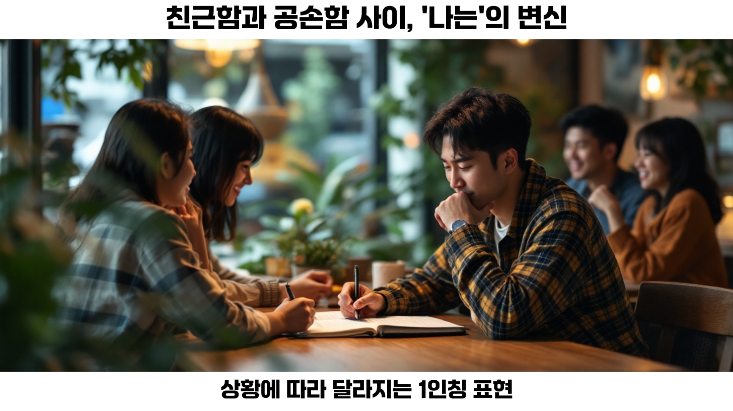 두번째, 존댓말에서는 '저'를 사용하여 '저는'의 형태로 대화합니다. 이 표현은 더 공손하고 공식적인 상황에서 활용됩니다.