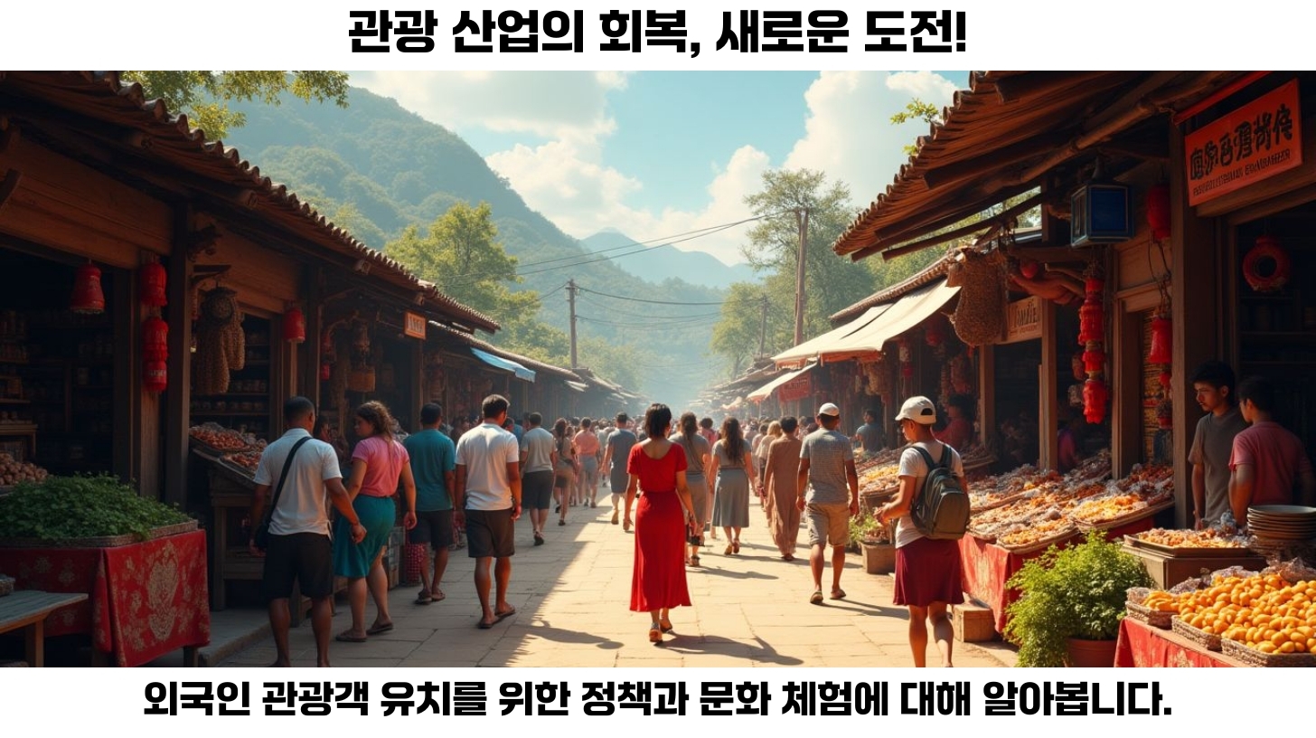 관광 산업 회복의 길: 외국인 관광객 유치와 적극적인 관광 정책으로 문화 체험 활성화하기 2 관광 산업 회복의 길
