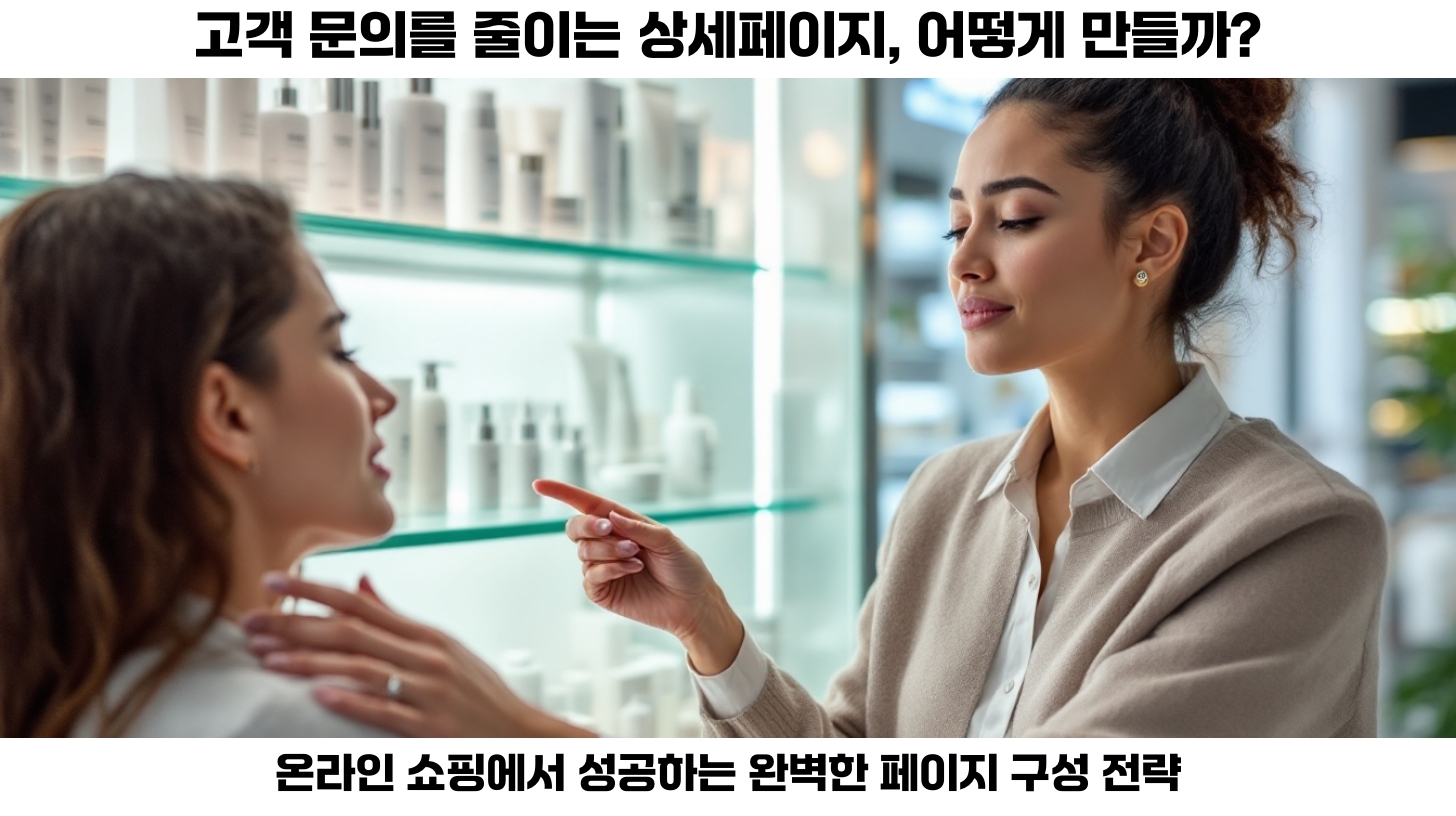 고객 문의를 줄이는 상세페이지 구성 전략을 위한 이미지