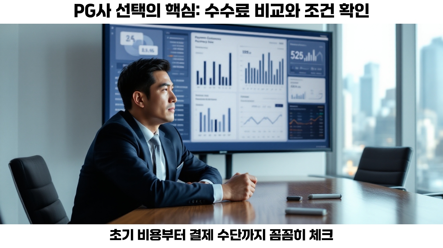 PG사별 수수료율과 가입 비용 비교