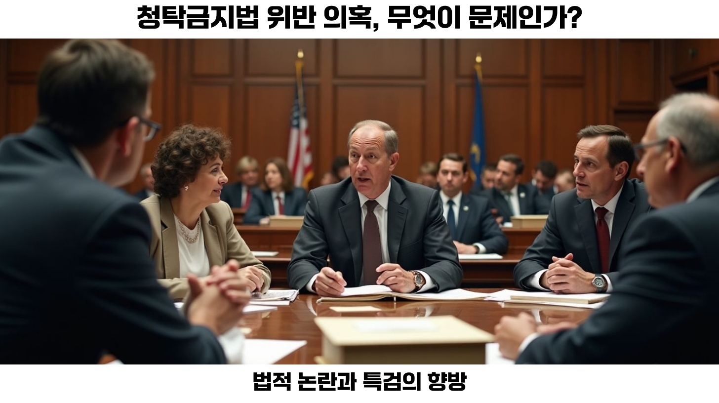 청탁금지법 위반 의혹과 그 의미