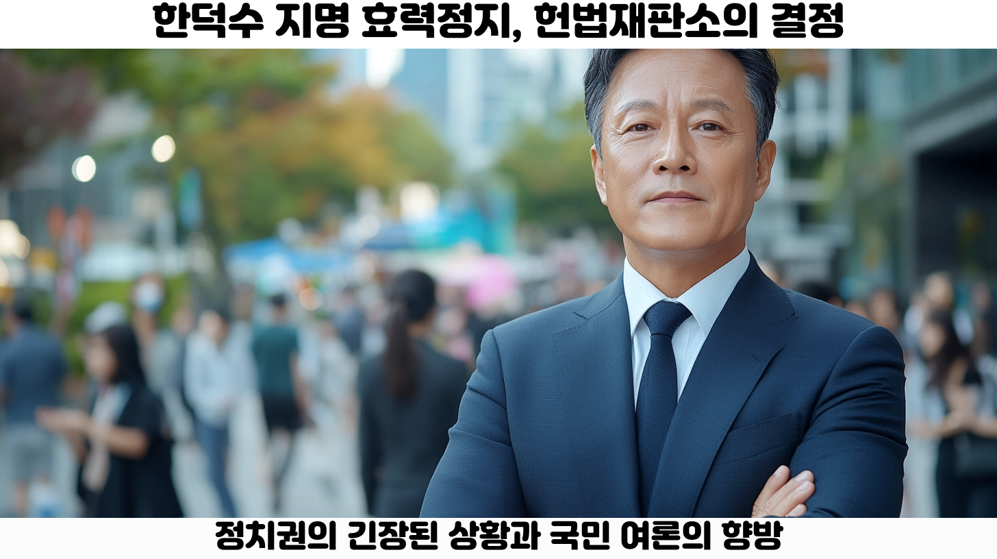 한덕수 지명 효력정지, 정치적 파장과 향후 전망 분석 2 한덕수 지명 효력정지