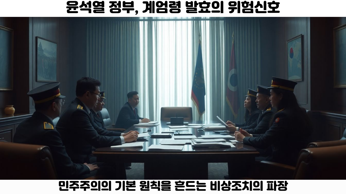 계엄령 발효의 배경과 윤석열 정부의 대응: 국회 탄핵과 비상계엄 논란 2 계엄령 이미지