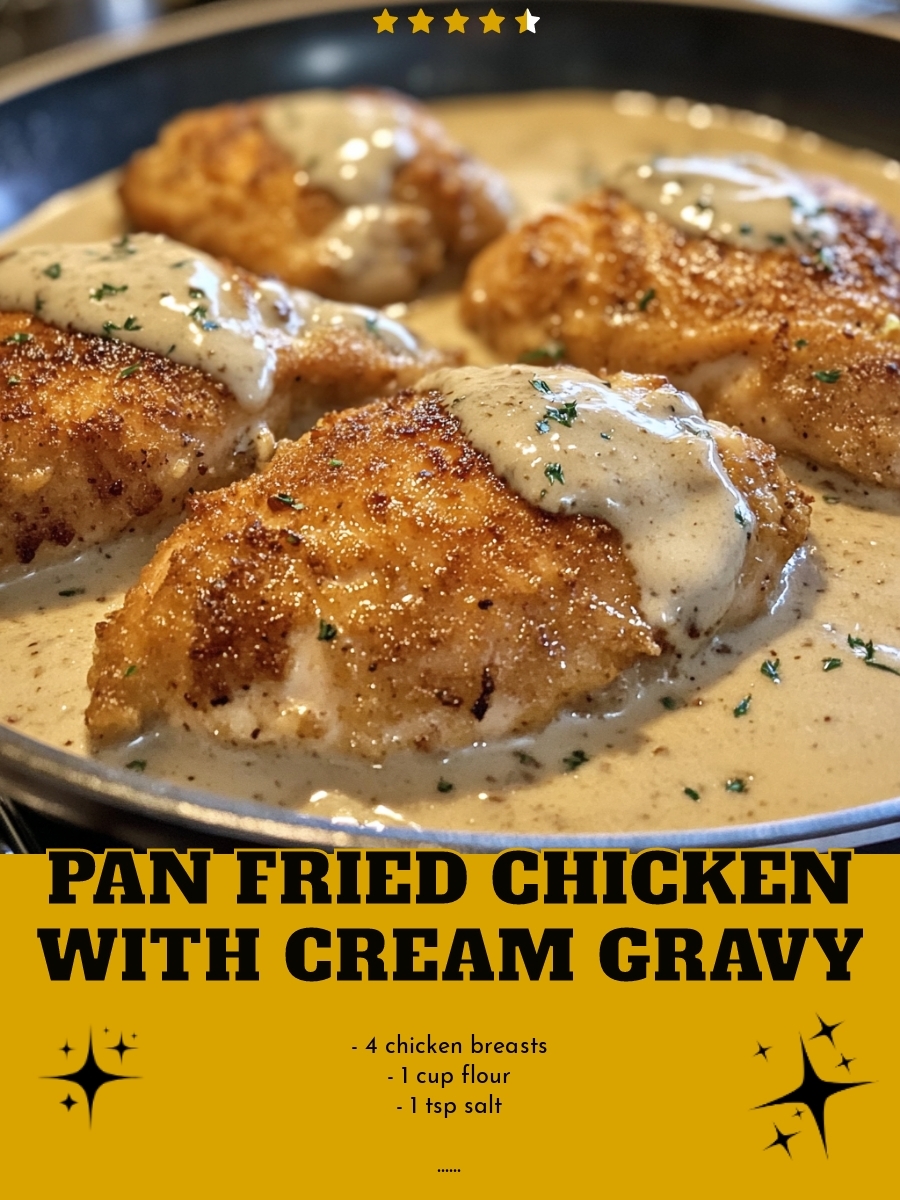 Pan Fried Chicken with Cream Gravy