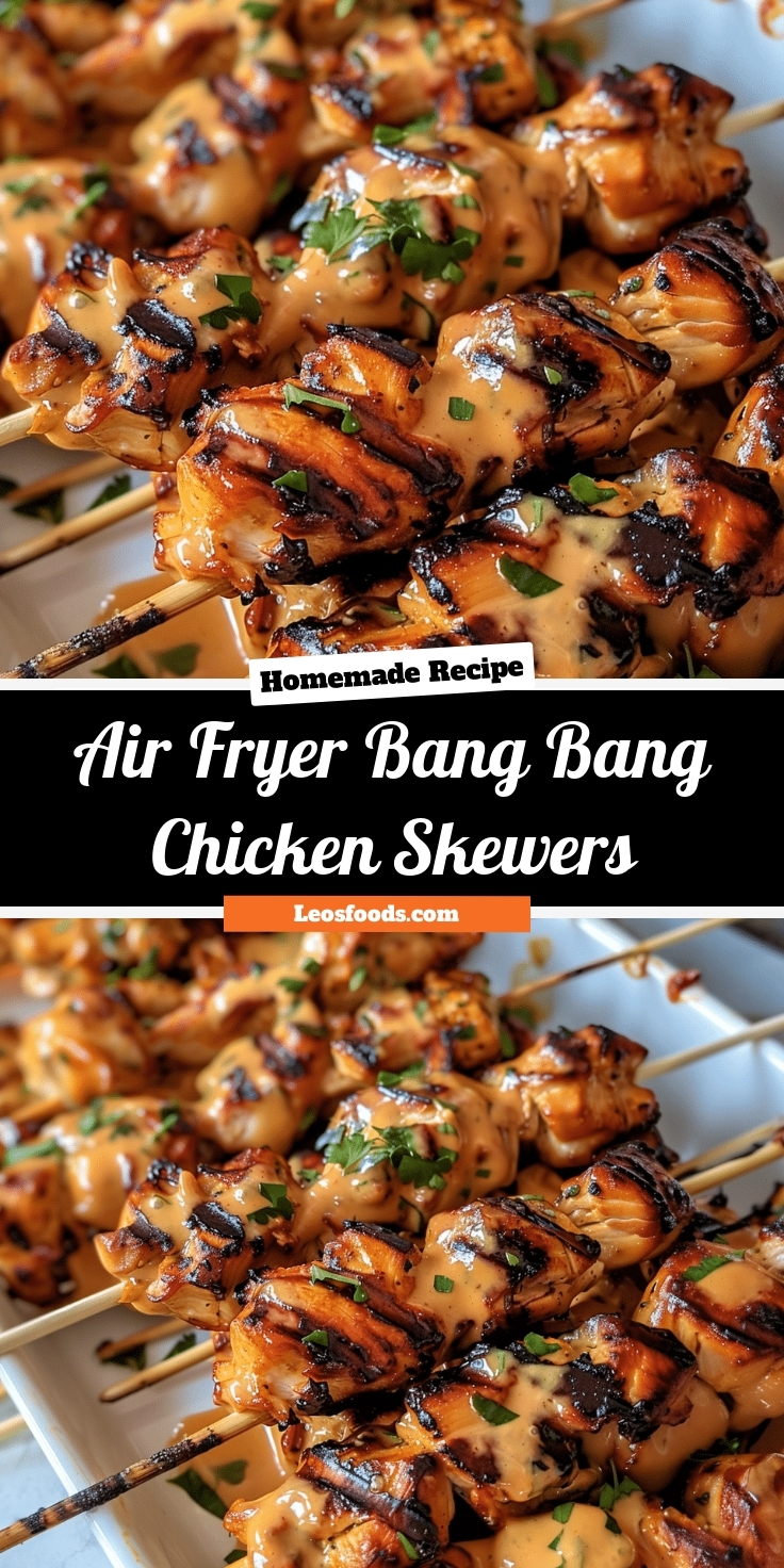 Air Fryer Bang Bang Chicken Skewers