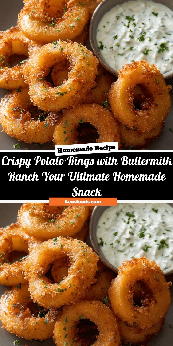 Crispy Potato Rings with Buttermilk Ranch: Your Ultimate Homemade Snack
