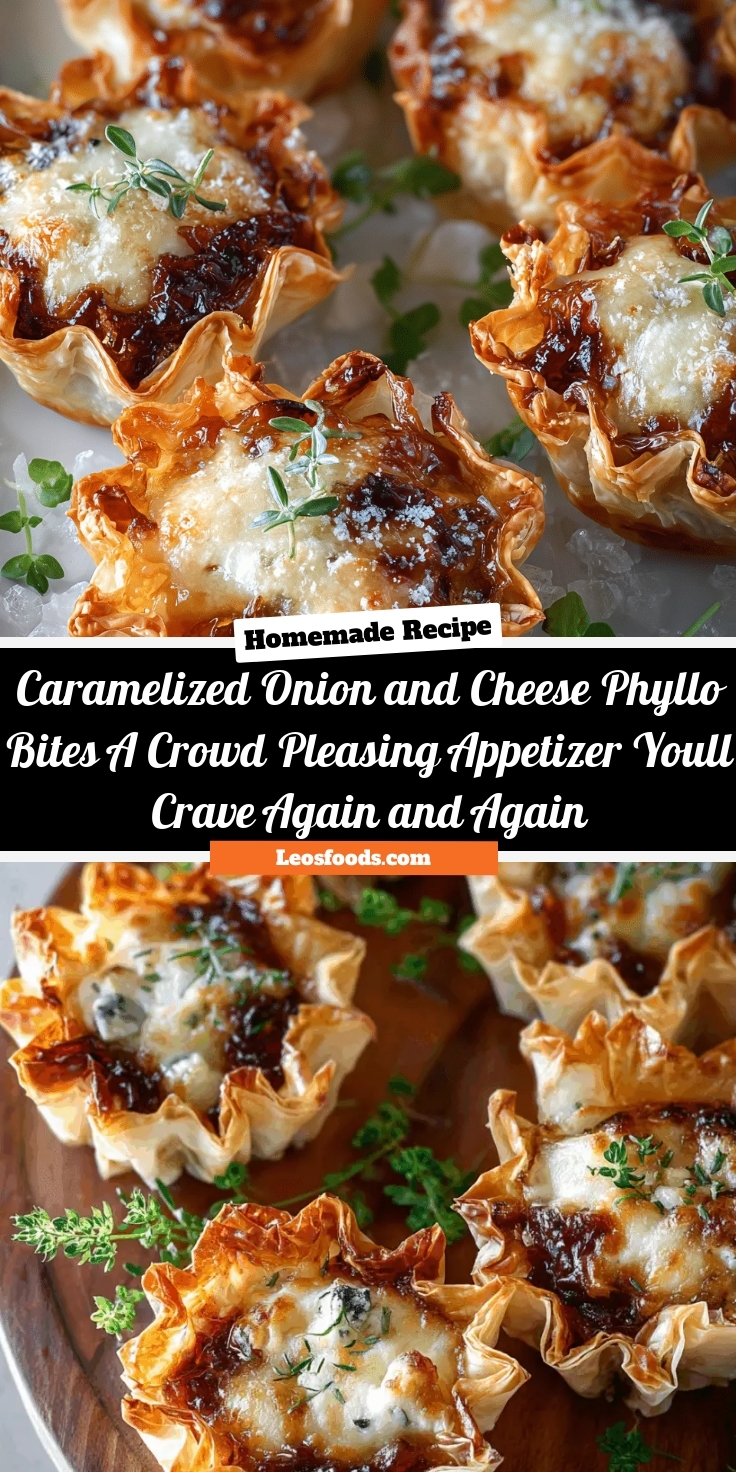 Caramelized Onion and Cheese Phyllo Bites – A Crowd-Pleasing Appetizer You’ll Crave Again and Again