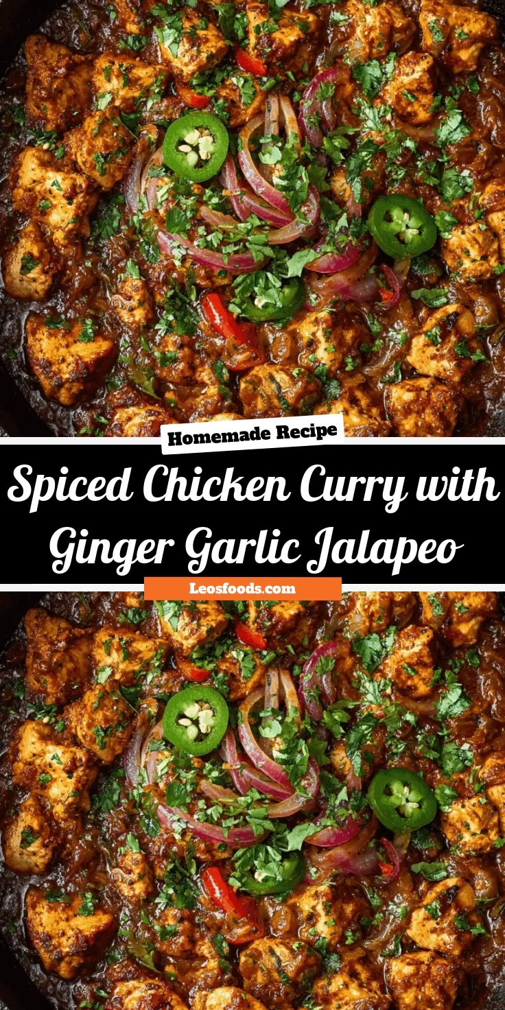 Spiced Chicken Curry with Ginger, Garlic & Jalapeño