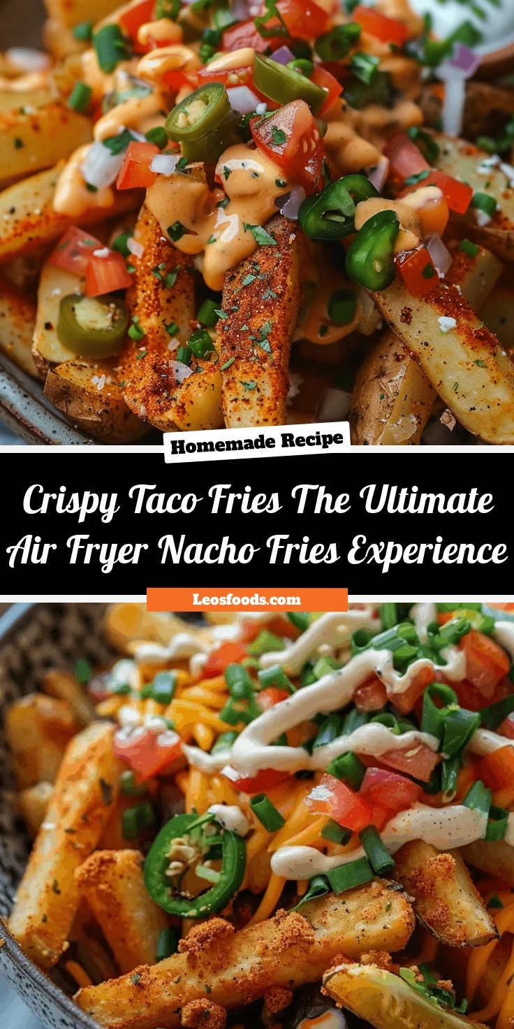 Crispy Taco Fries — The Ultimate Air Fryer Nacho Fries Experience