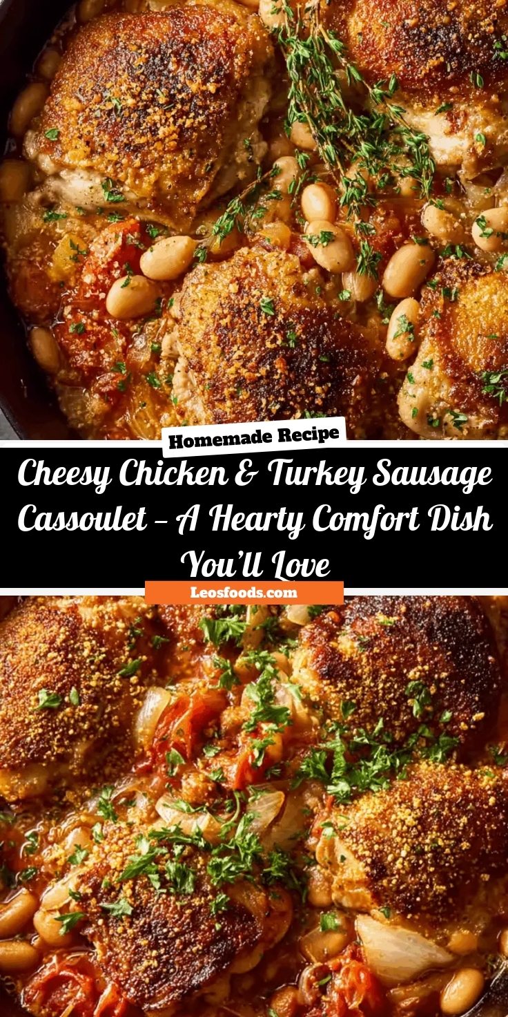 Cheesy Chicken & Turkey Sausage Cassoulet — A Hearty Comfort Dish You’ll Love