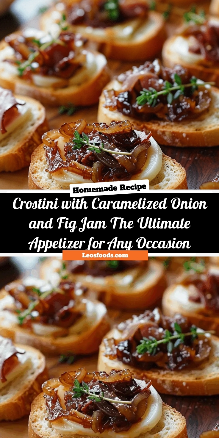 Crostini with Caramelized Onion and Fig Jam β The Ultimate Appetizer for Any Occasion