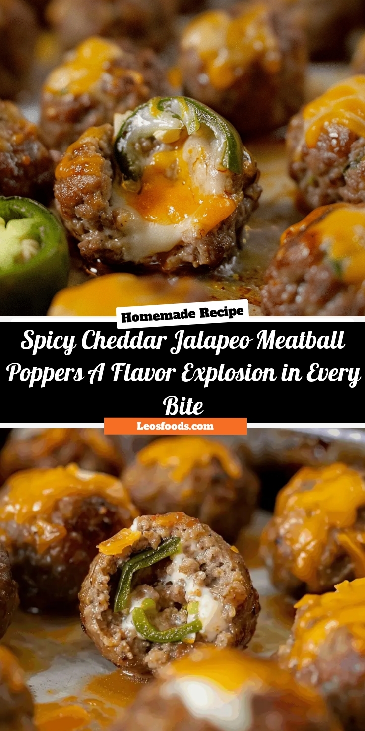 Spicy Cheddar-Jalapeño Meatball Poppers: A Flavor Explosion in Every Bite