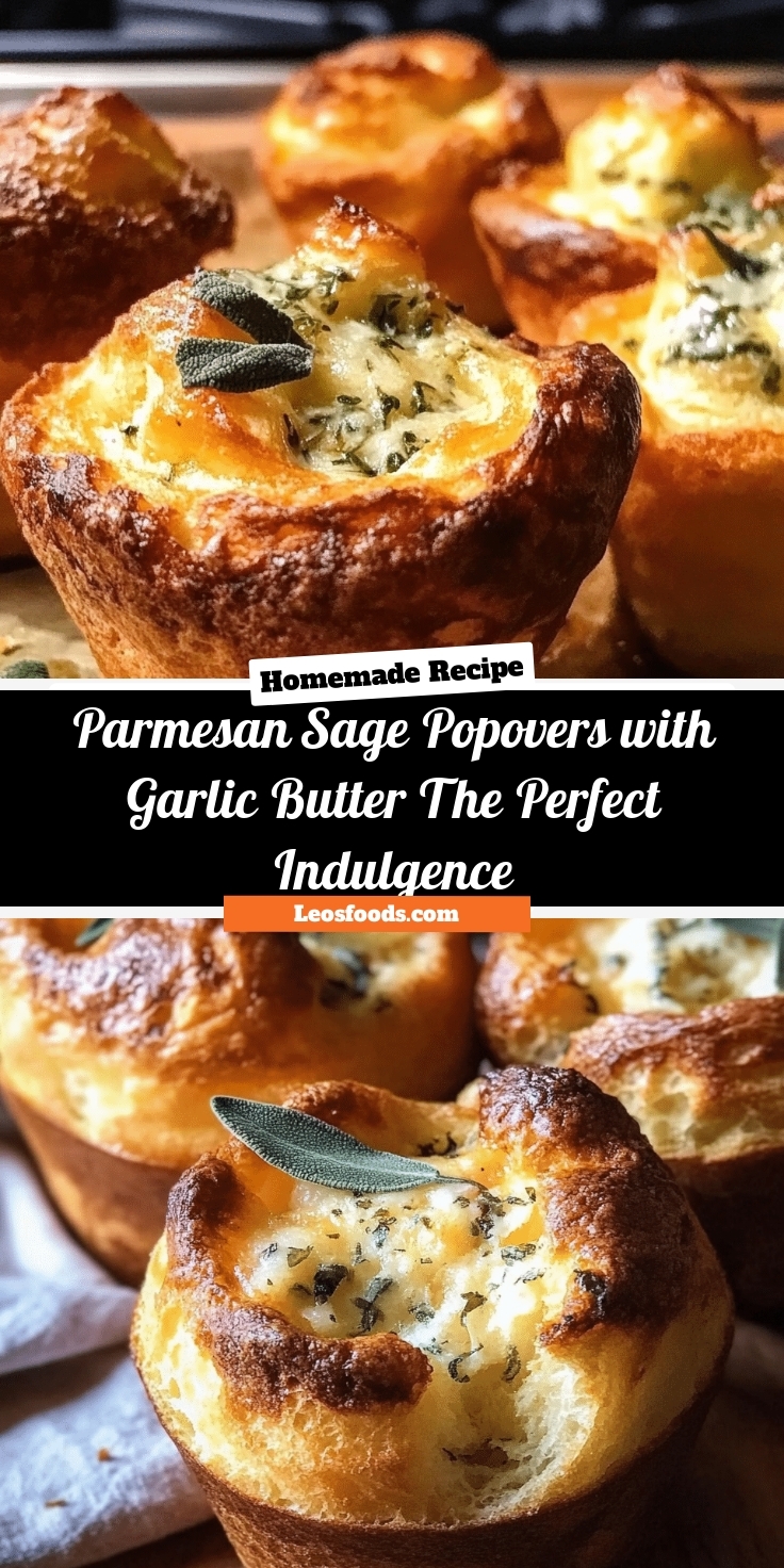 Parmesan Sage Popovers with Garlic Butter: The Perfect Indulgence