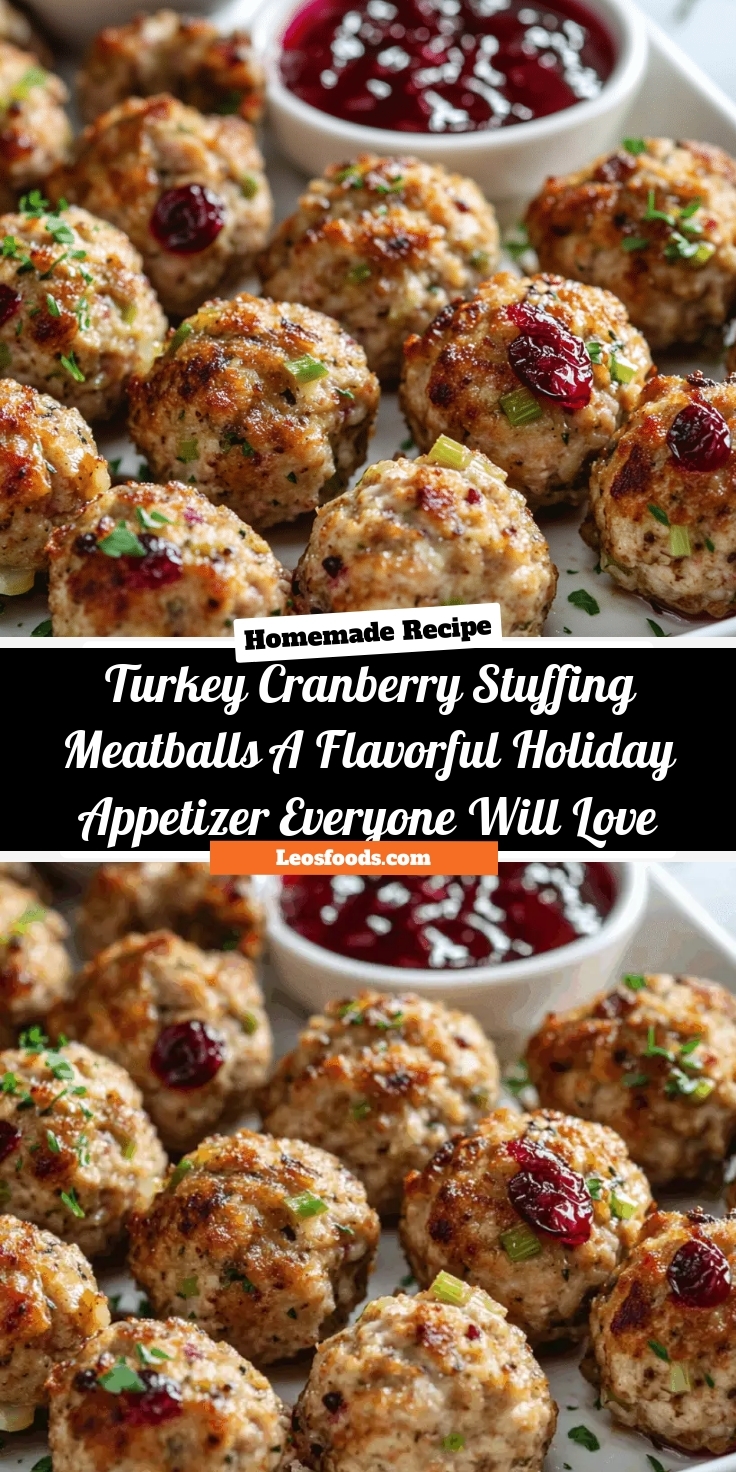 Turkey Cranberry Stuffing Meatballs: A Flavorful Holiday Appetizer Everyone Will Love