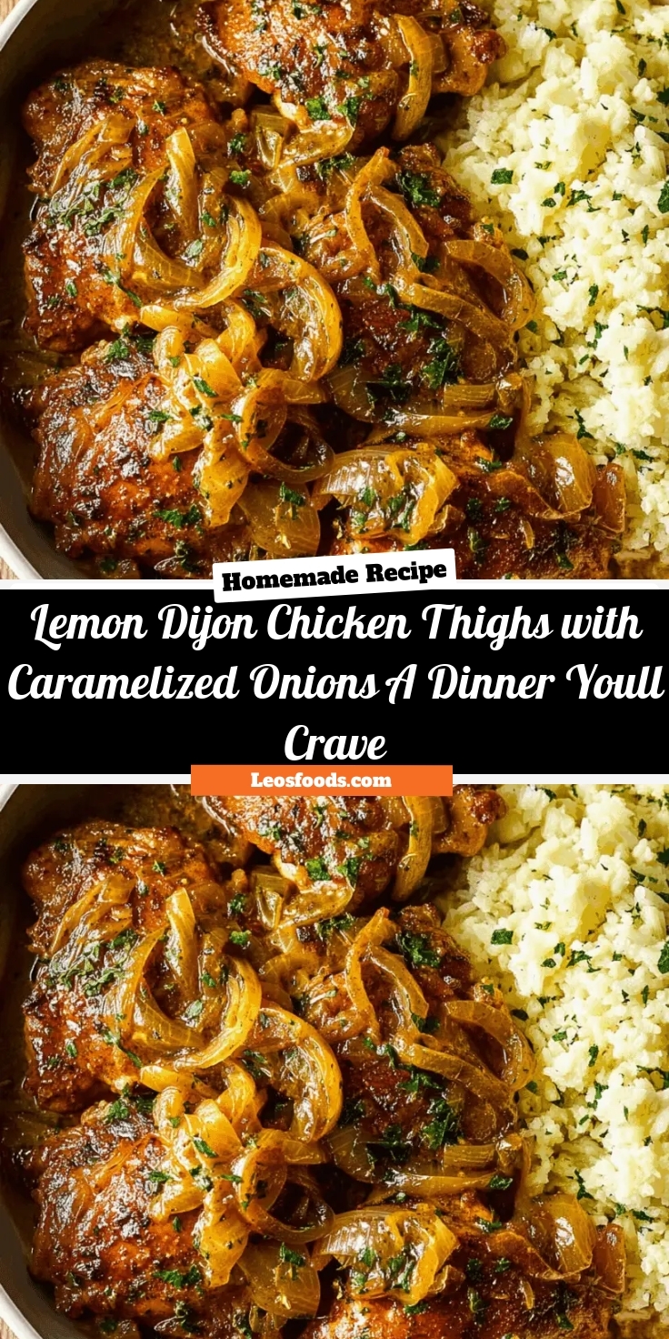 Lemon Dijon Chicken Thighs with Caramelized Onions — A Dinner You’ll Crave