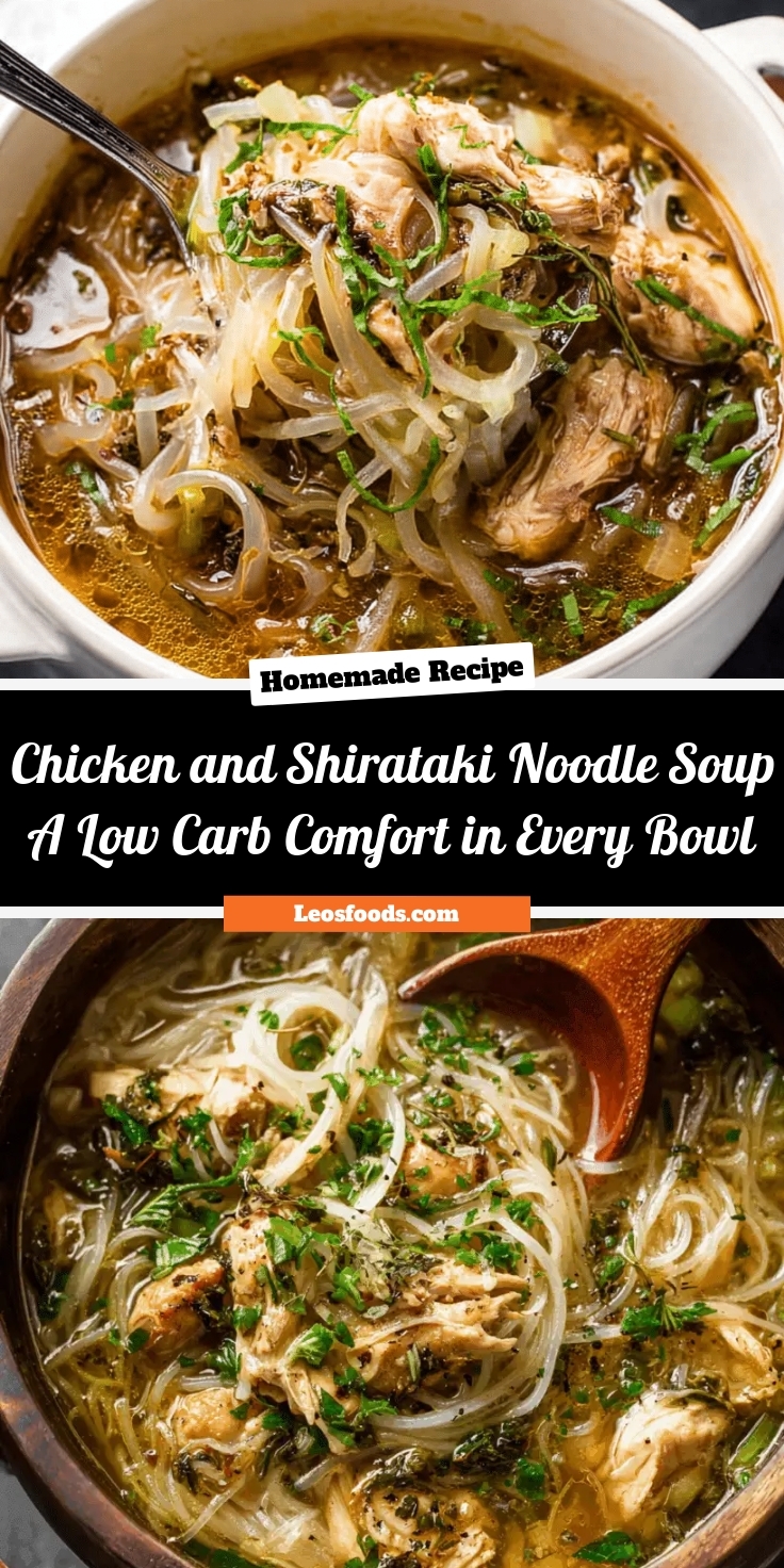 Chicken and Shirataki Noodle Soup: A Low-Carb Comfort in Every Bowl