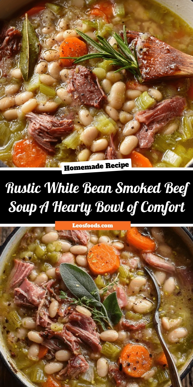 Rustic White Bean & Smoked Beef Soup – A Hearty Bowl of Comfort