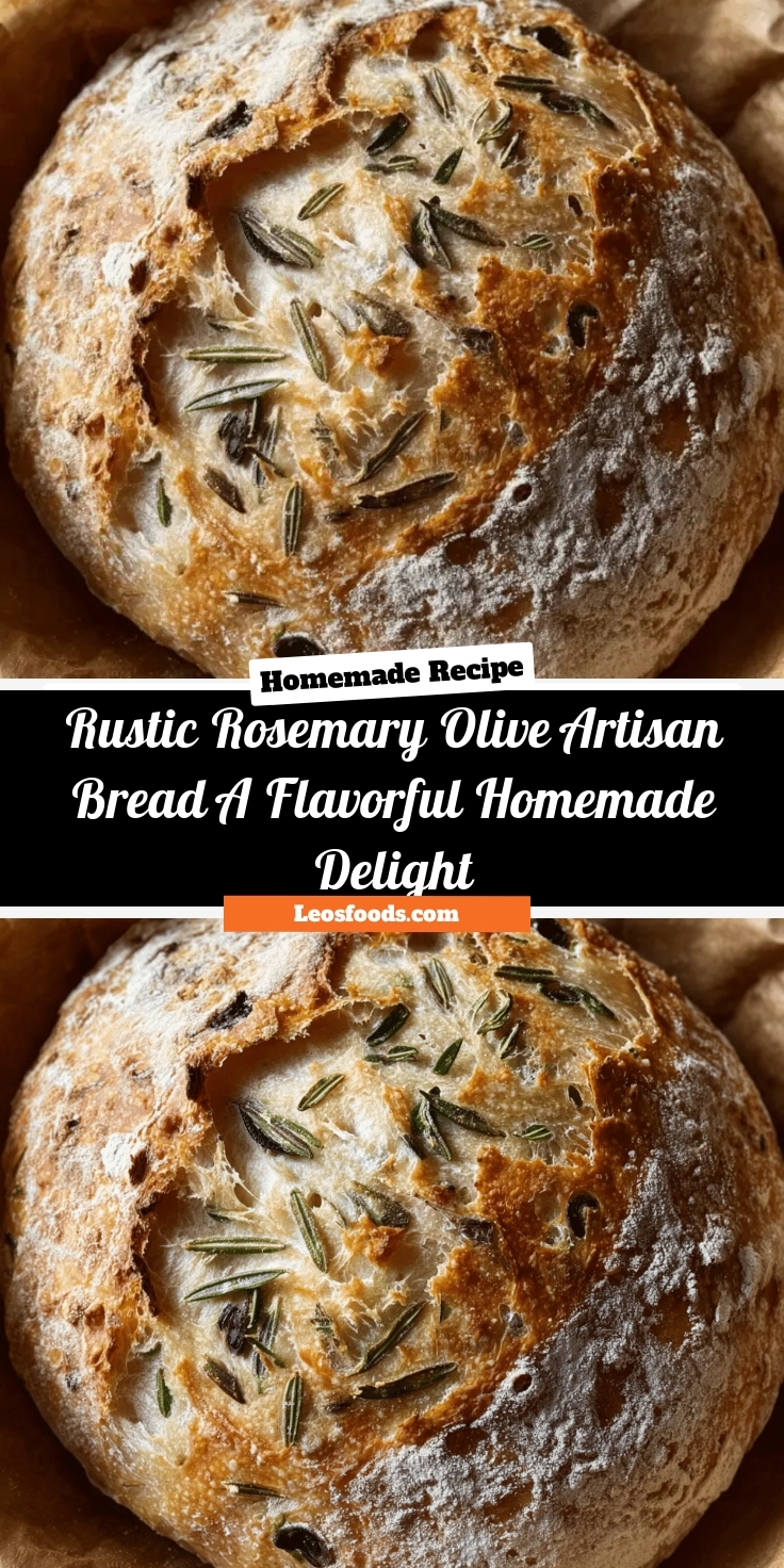 Rustic Rosemary Olive Artisan Bread: A Flavorful Homemade Delight