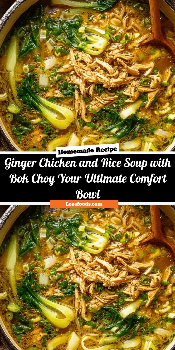 Ginger Chicken and Rice Soup with Bok Choy: Your Ultimate Comfort Bowl