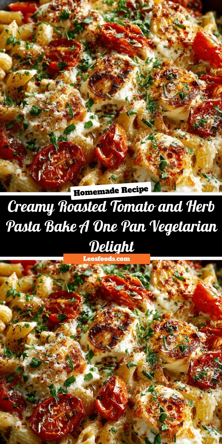 Creamy Roasted Tomato and Herb Pasta Bake: A One-Pan Vegetarian Delight