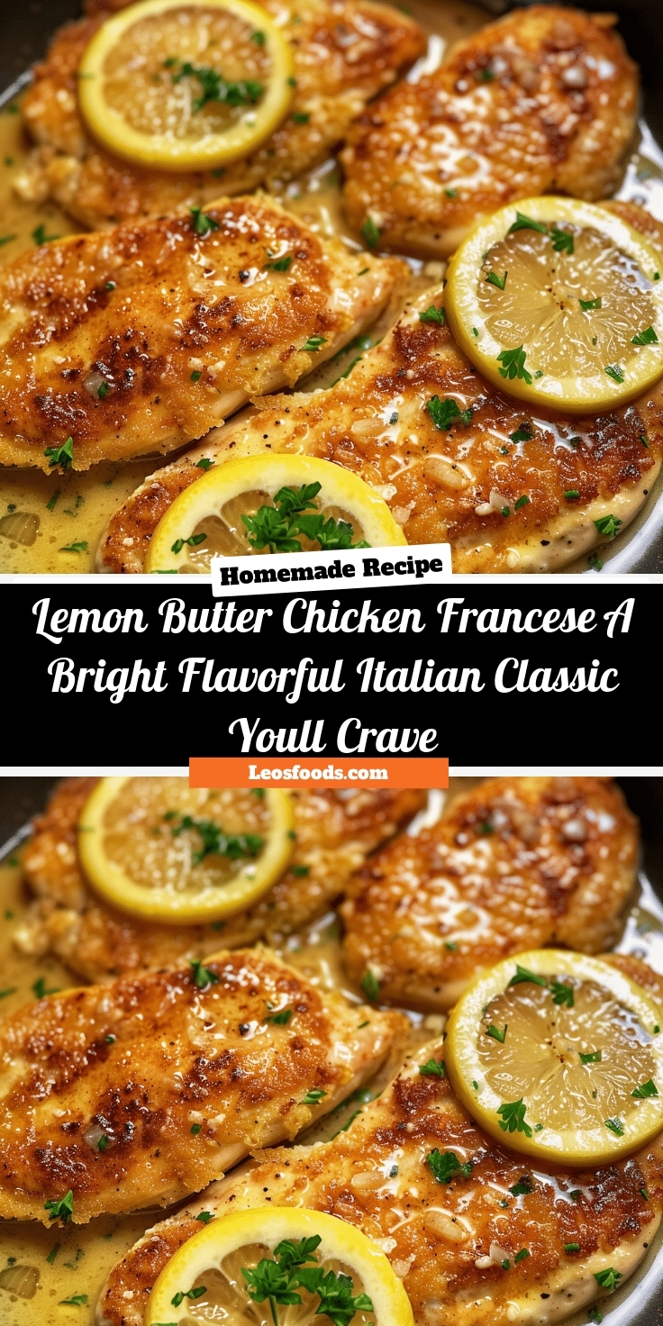 Lemon Butter Chicken Francese — A Bright, Flavorful Italian Classic You’ll Crave