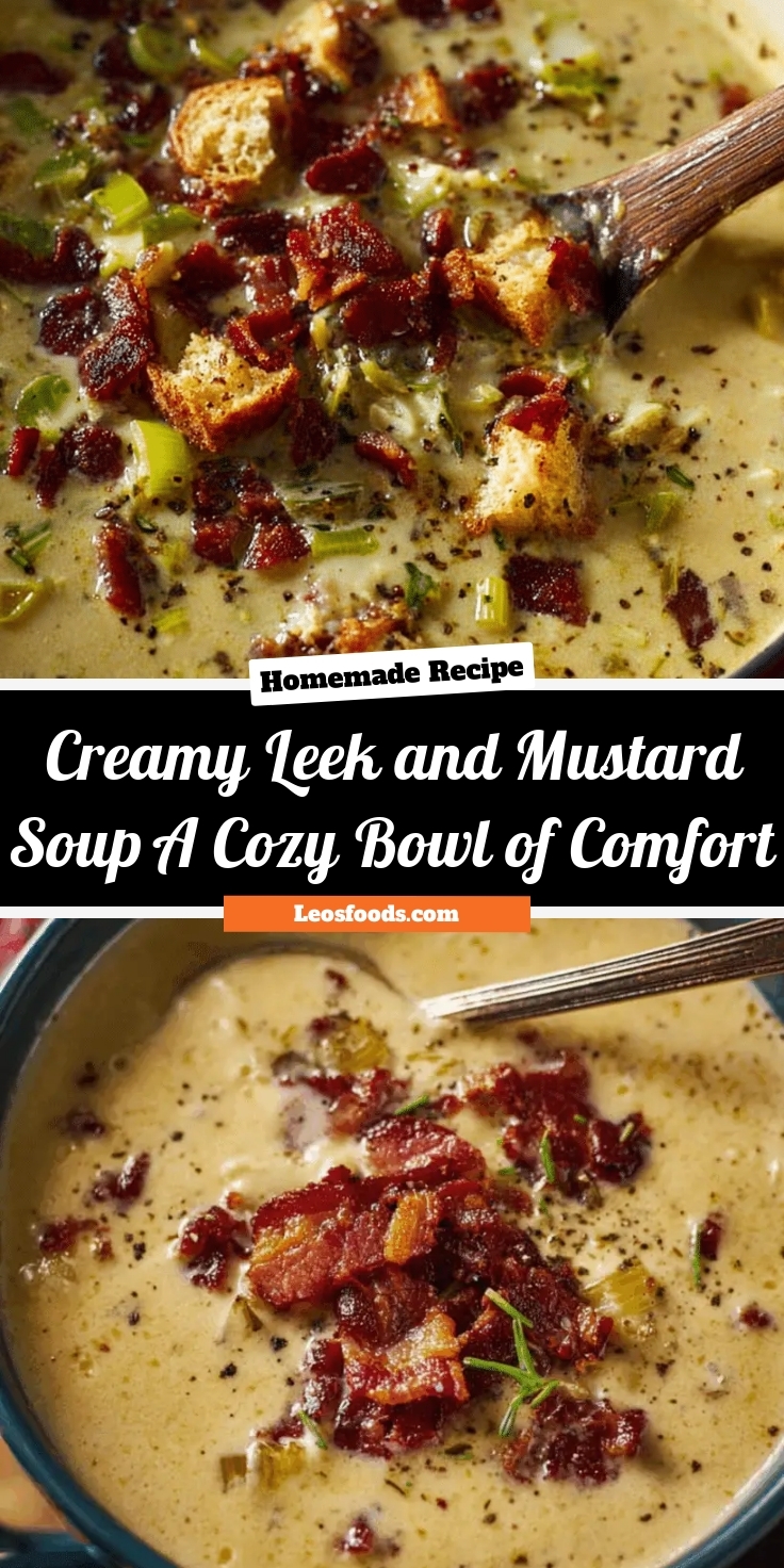 Creamy Leek and Mustard Soup – A Cozy Bowl of Comfort