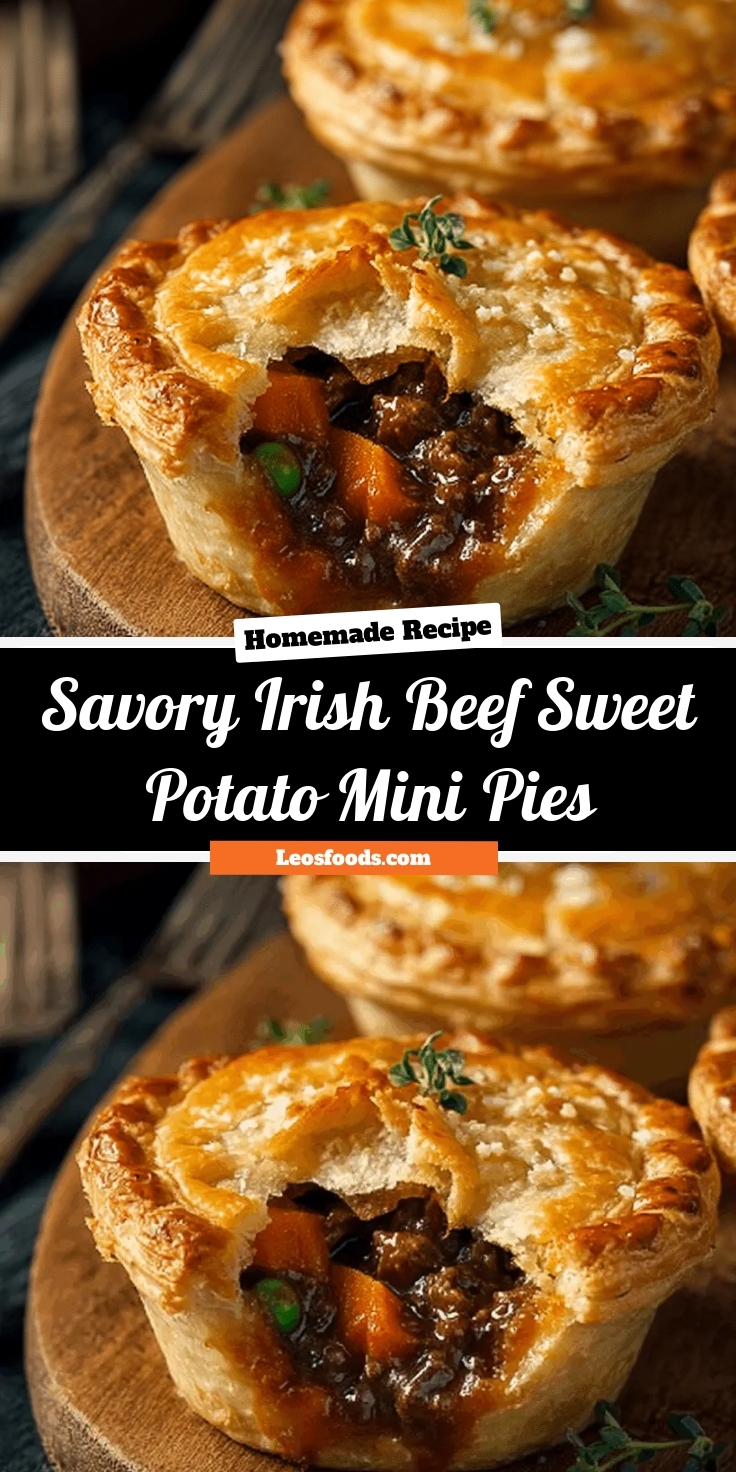 Savory Irish Beef & Sweet Potato Mini Pies