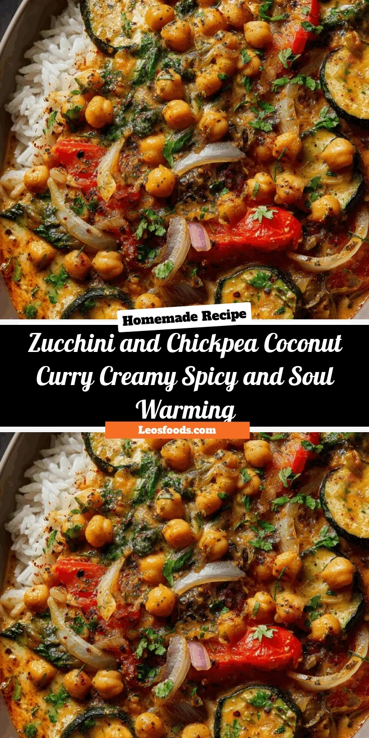 Zucchini and Chickpea Coconut Curry – Creamy, Spicy, and Soul-Warming