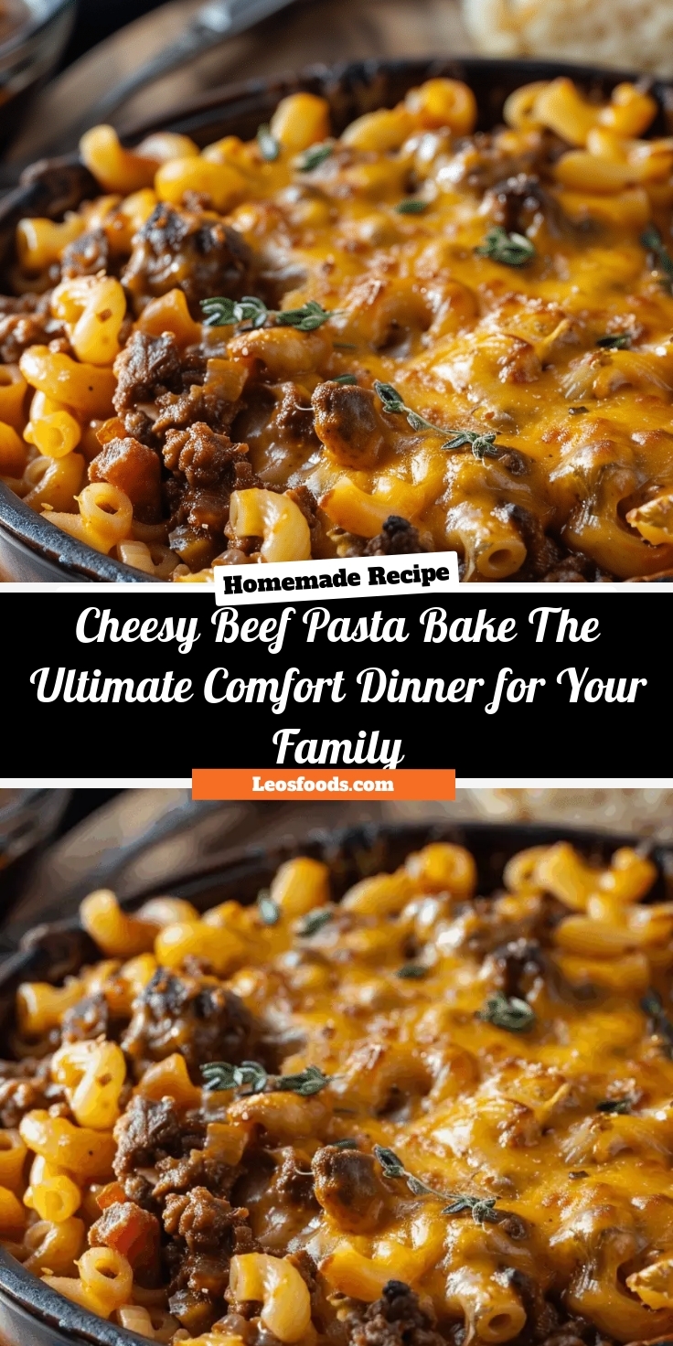 Cheesy Beef Pasta Bake – The Ultimate Comfort Dinner for Your Family