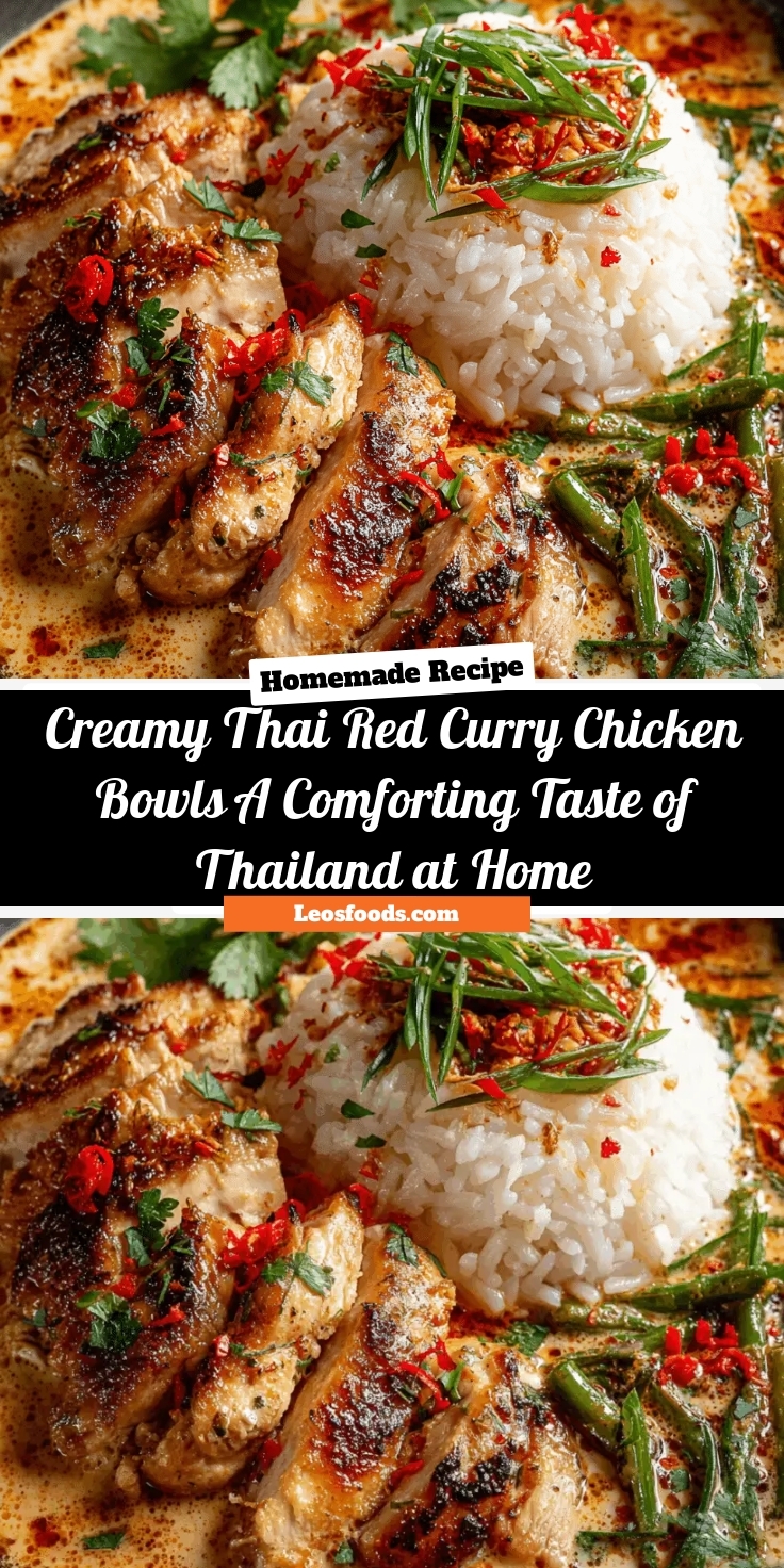 Creamy Thai Red Curry Chicken Bowls – A Comforting Taste of Thailand at Home