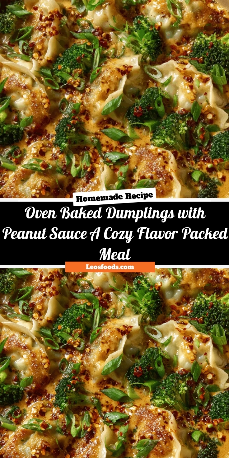 Oven-Baked Dumplings with Peanut Sauce: A Cozy, Flavor-Packed Meal