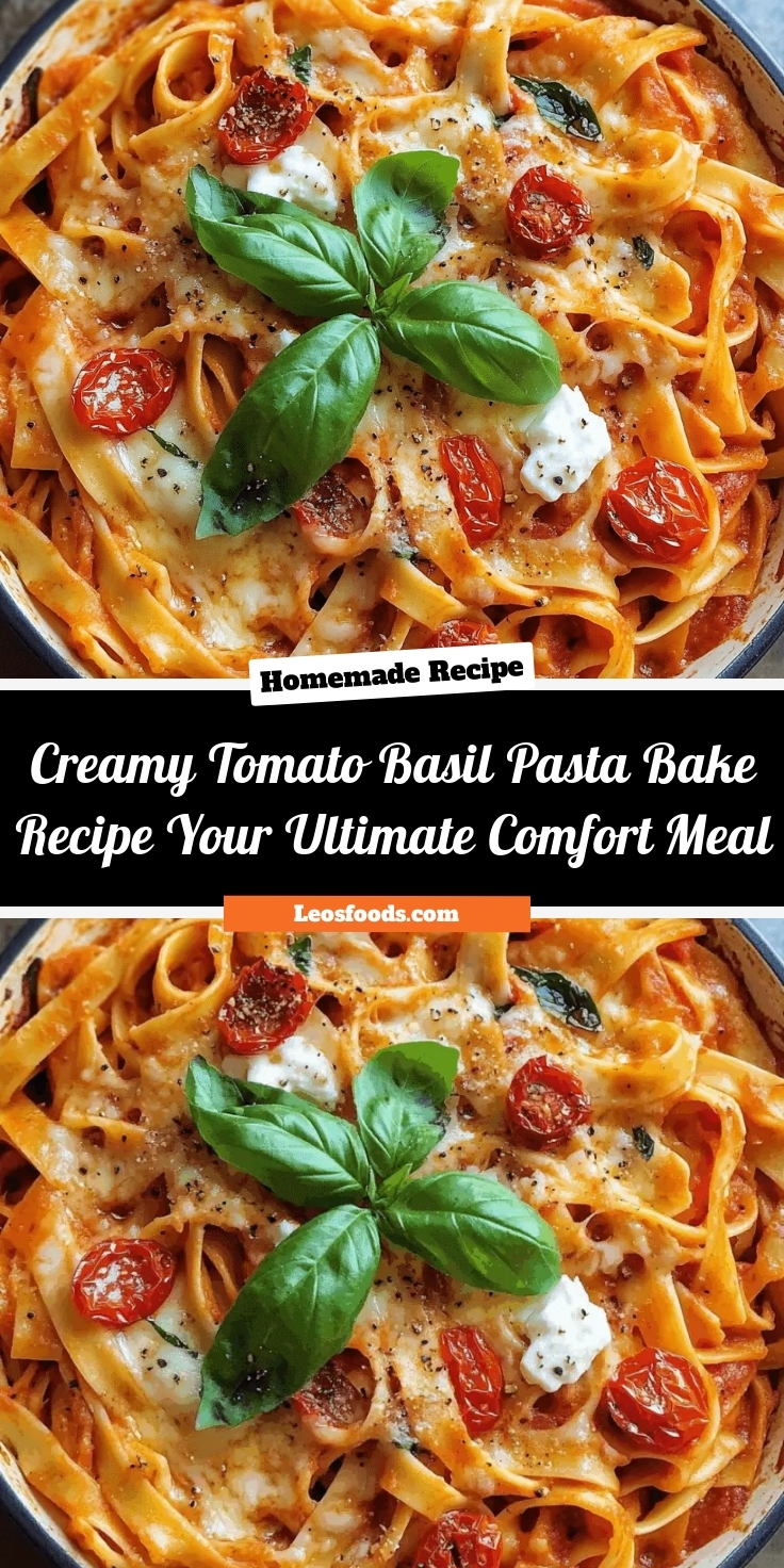 Creamy Tomato Basil Pasta Bake Recipe: Your Ultimate Comfort Meal