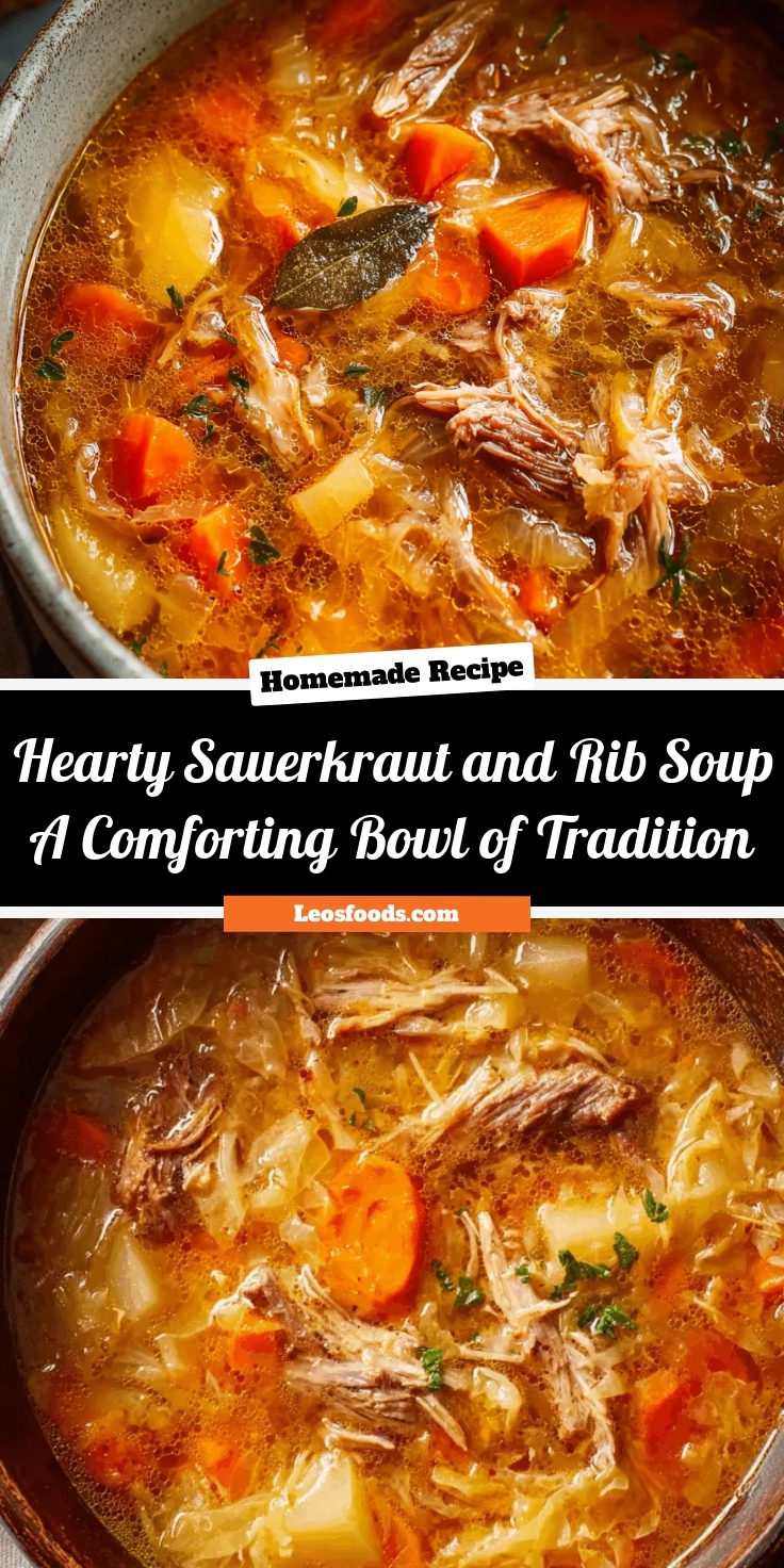 Hearty Sauerkraut and Rib Soup — A Comforting Bowl of Tradition