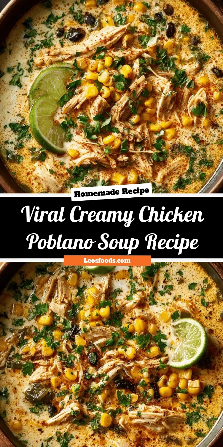 Viral Creamy Chicken Poblano Soup Recipe
