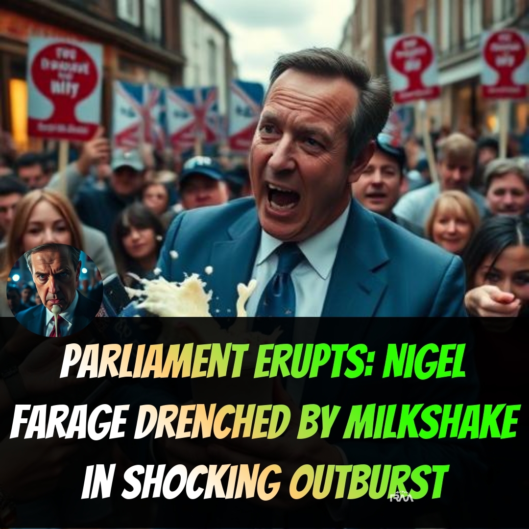Parliament Erupts: Nigel Farage Drenched by Milkshake in Shocking Outburst