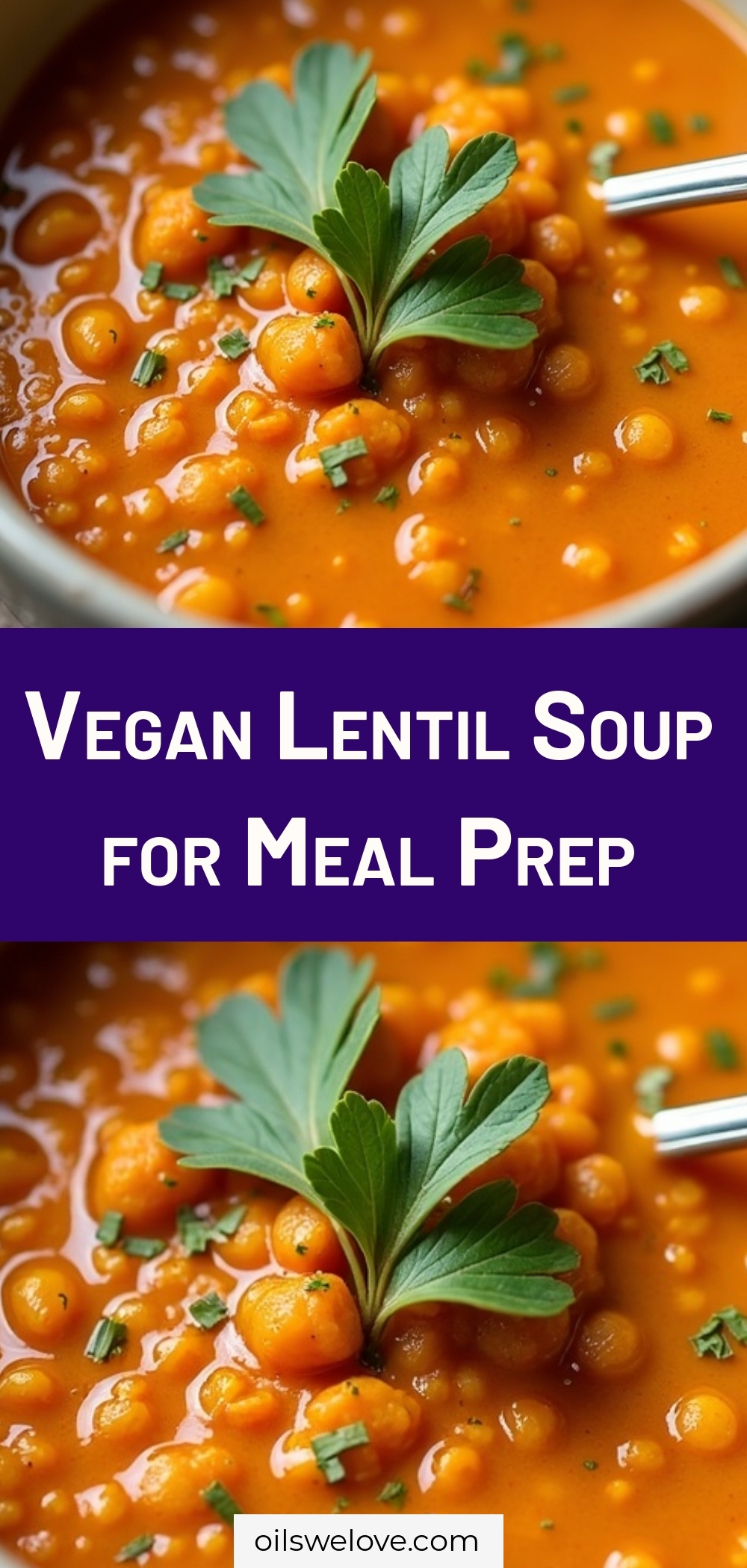 Vegan Lentil Soup for Meal Prep