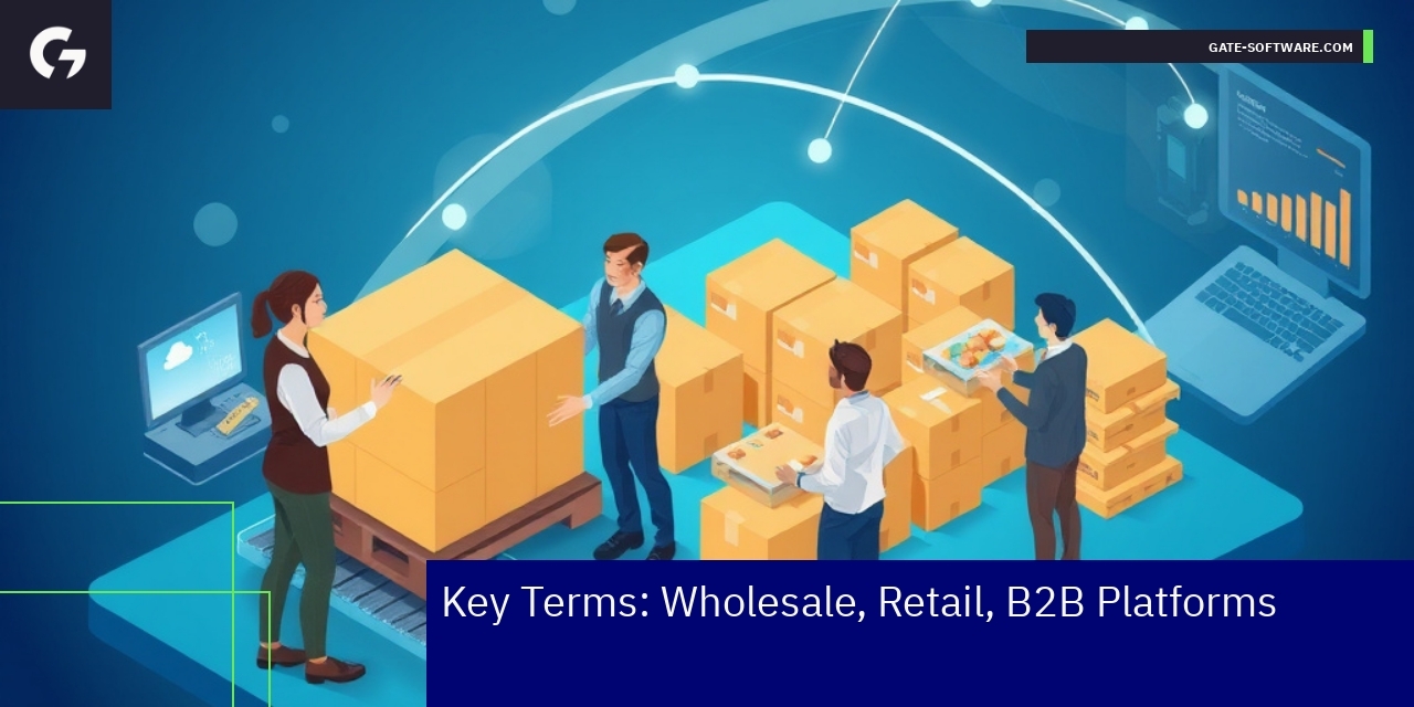 Diagram illustrating wholesale retail and B2B platform roles