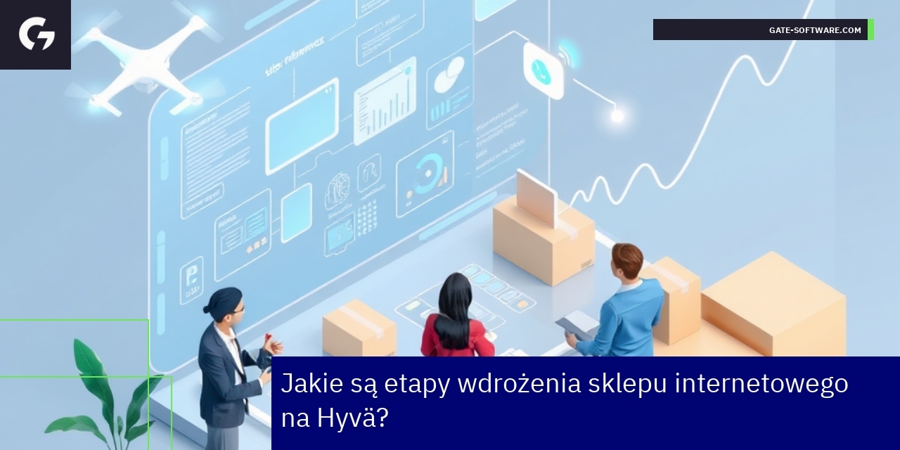 Etapy wdrożenia sklepu internetowego Hyvä Proces wdrożenia sklepu Hyvä z trzema etapami