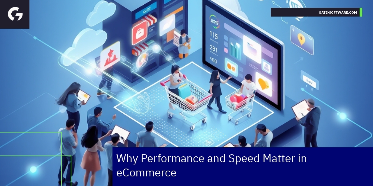 Performance and Speed in eCommerce Platforms Graphical illustration of eCommerce speed benefits