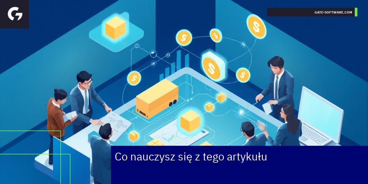 Kluczowe trendy i wdrożenia w eCommerce B2B Schematy i ikony symbolizujące eCommerce B2B