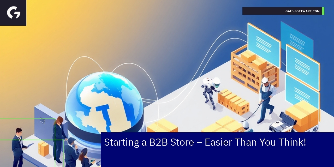 Business people using digital devices for B2B ecommerce