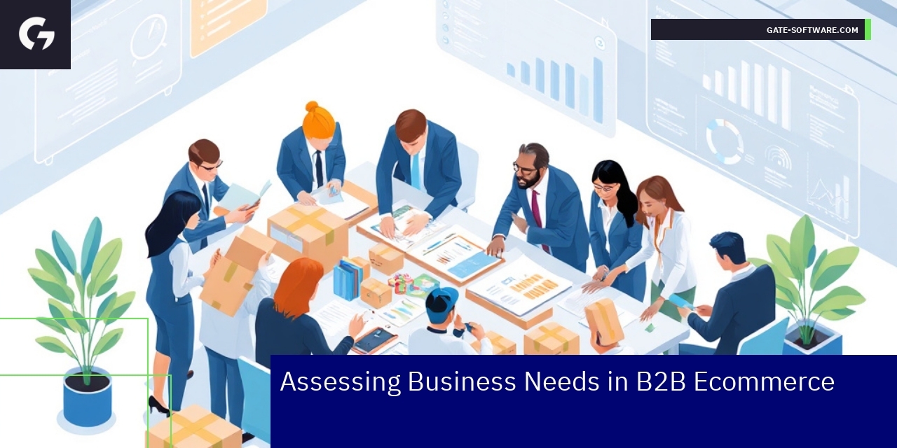 Business Needs Assessment for B2B Ecommerce Diagram of B2B ecommerce business needs and processes