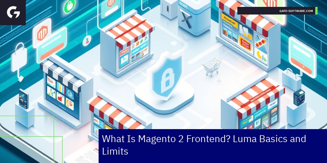 Magento 2 frontend interface with Luma theme elements