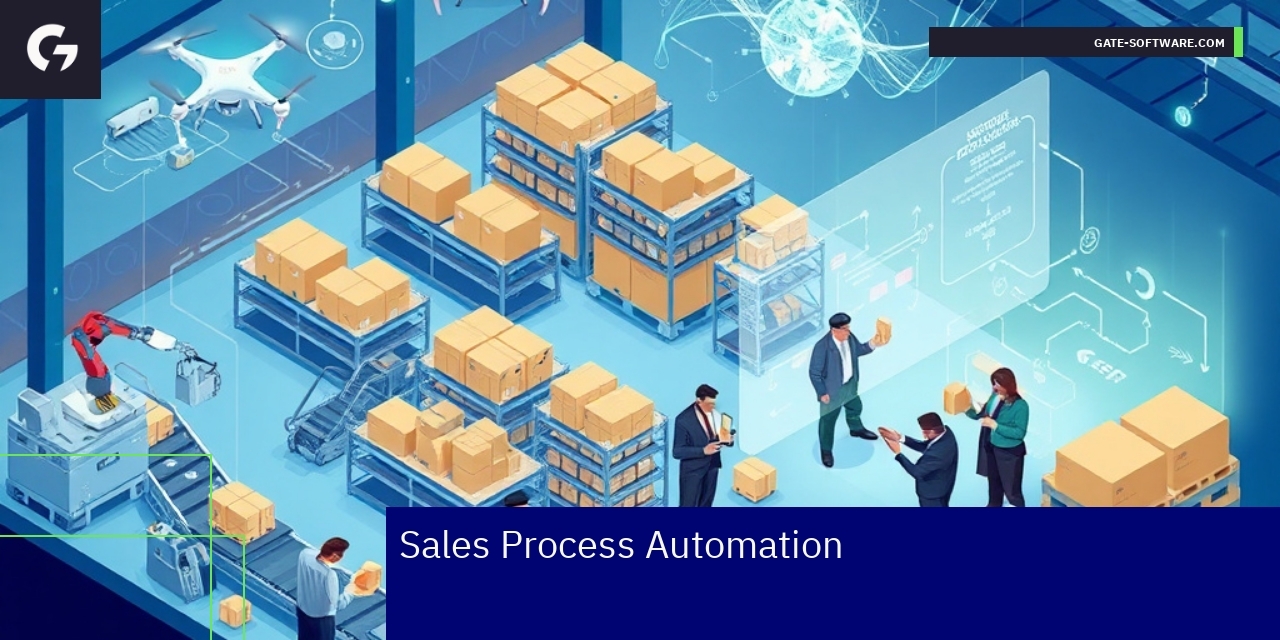 Illustration of automated B2B sales workflow